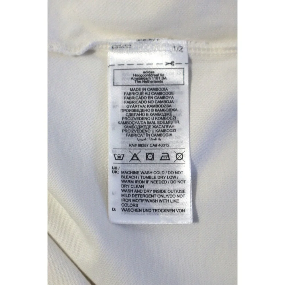 Adidas Basketball One Cotton Jersey‎ T-Shirt Cloud White XL Oversized Tee
